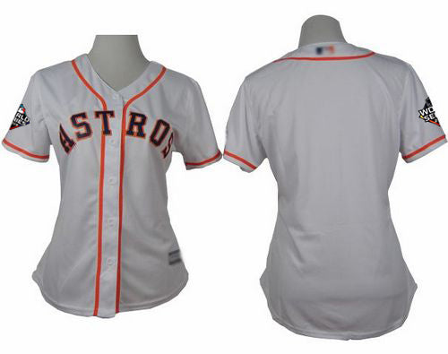 Astros Blank White Home 2019 World Series Bound Womens Stitched Baseball Jersey