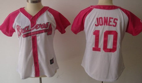 Atlanta Braves 10 Chipper Jones 2012 Fashion Womens By Majestic Athletic Jersey