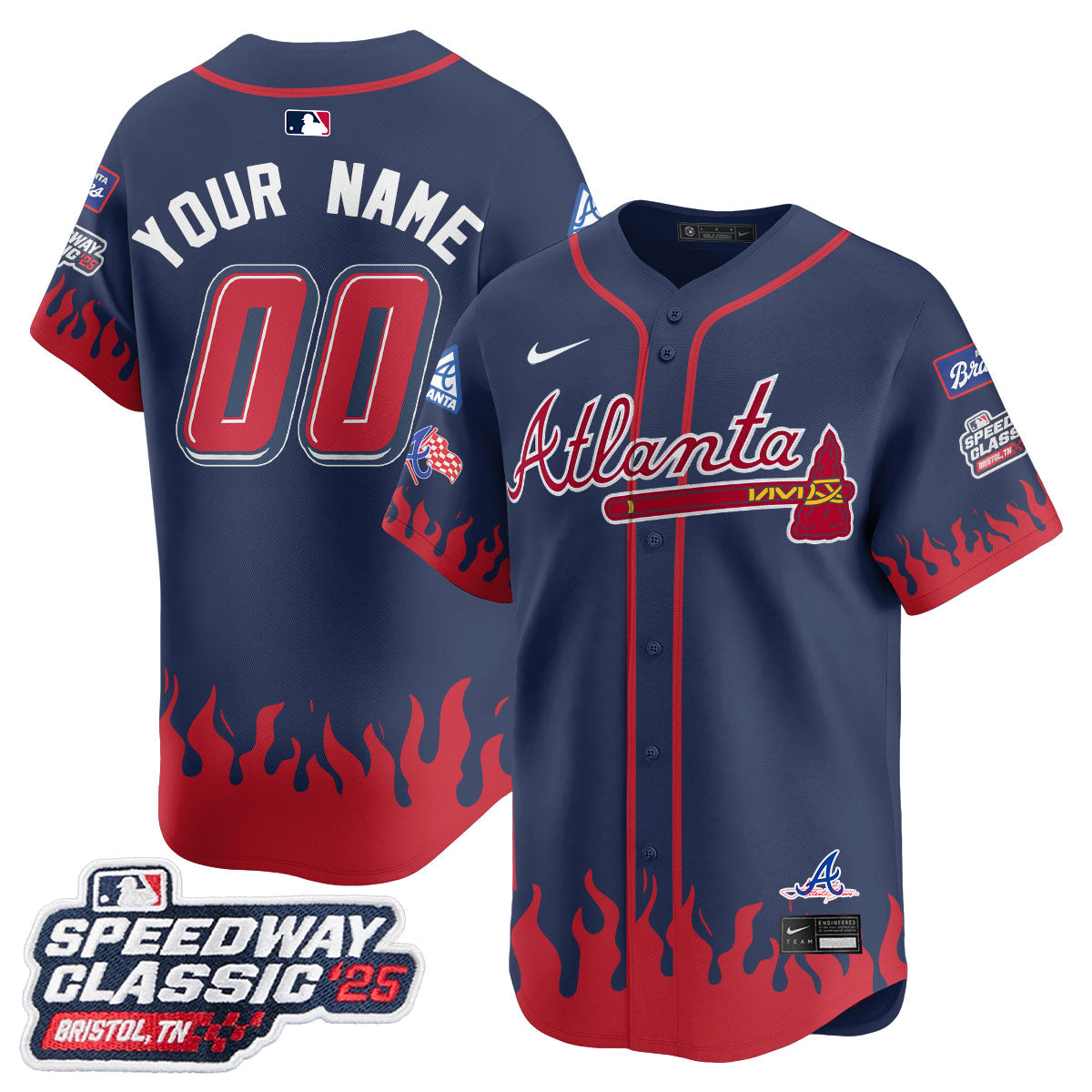 Atlanta Braves 2025 Speedway Classic Limited Custom Jersey All Stitched