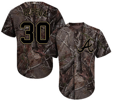 Atlanta Braves 30 Orlando Cepeda Camo Realtree Collection Cool Base Stitched Mlb Jersey