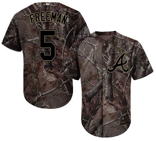 Atlanta Braves 5 Freddie Freeman Camo Realtree Collection Cool Base Stitched Mlb Jersey