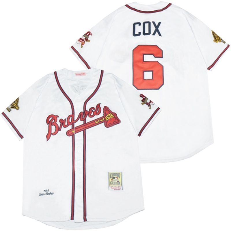 Atlanta Braves Bobby Cox 6 2020 Mlb White Jersey
