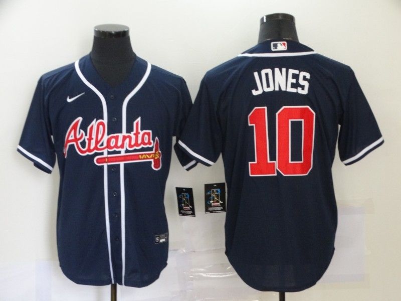 Atlanta Braves Chipper Jones 10 2020 Mlb Black Jersey
