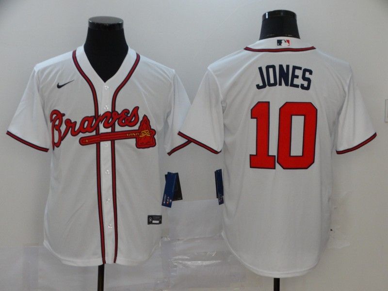 Atlanta Braves Chipper Jones 10 2020 Mlb White Jersey