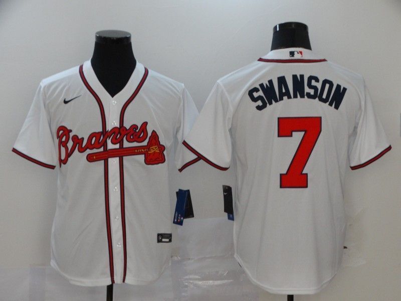 Atlanta Braves Dansby Swanson 7 2020 Mlb White Jersey