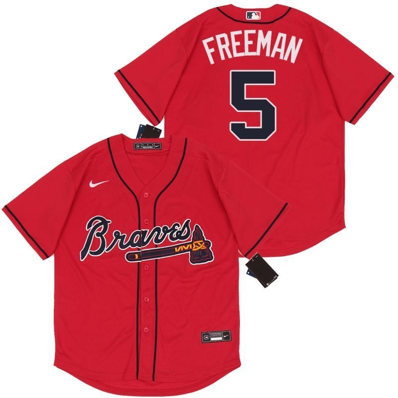 Atlanta Braves Freddie Freeman 5 2020 Mlb Red Jersey