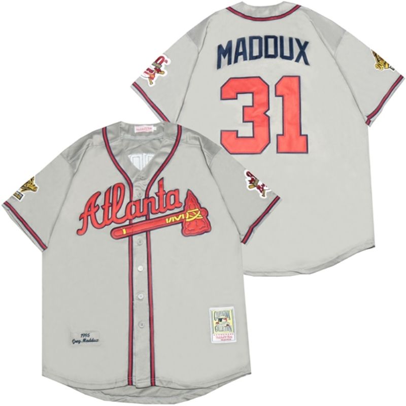 Atlanta Braves Greg Maddux 31 2020 Mlb New Arrival Grey Jersey