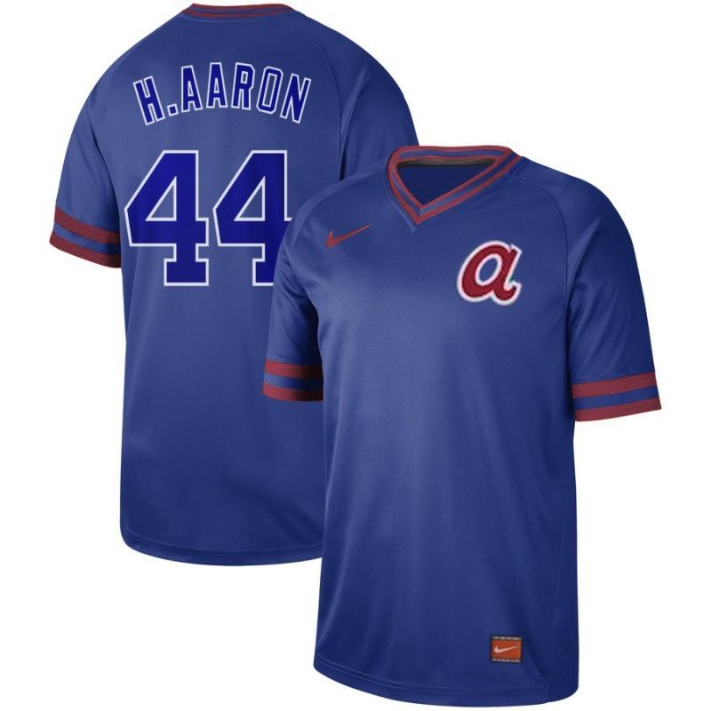 Atlanta Braves Hank Aaron 44 2020 Mlb Blue Jersey