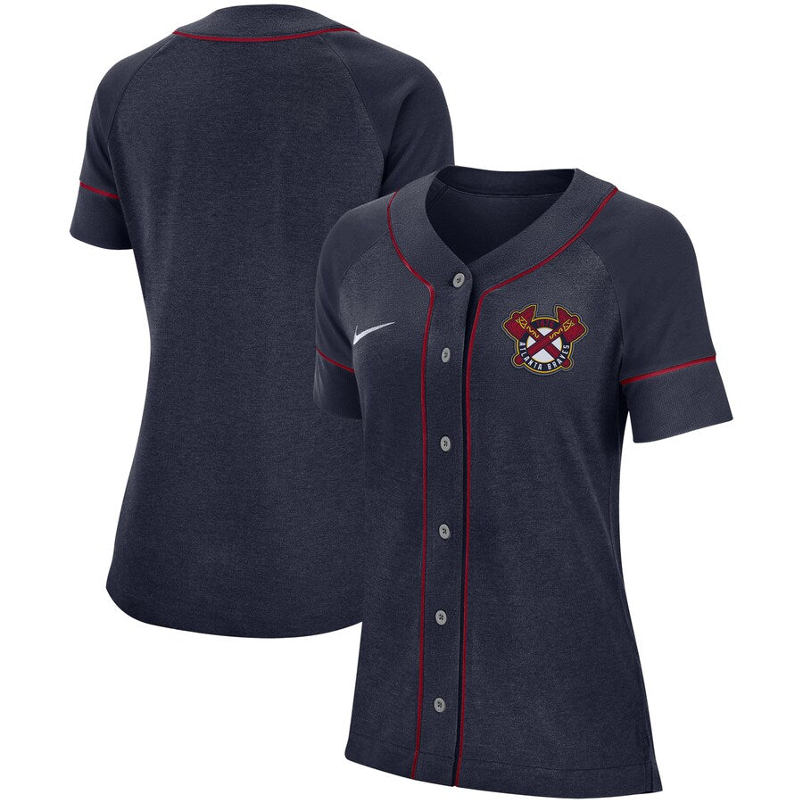 Atlanta Braves Nike Womens Classic Baseball Jersey Navy