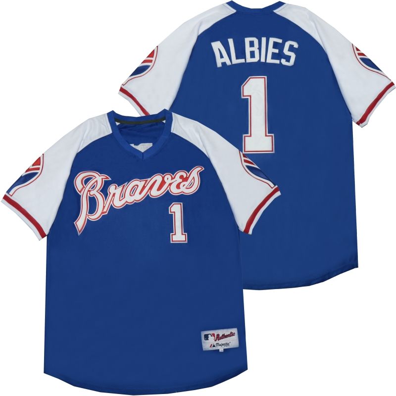 Atlanta Braves Ozzie Albies 1 2020 Mlb Navy Blue Jersey