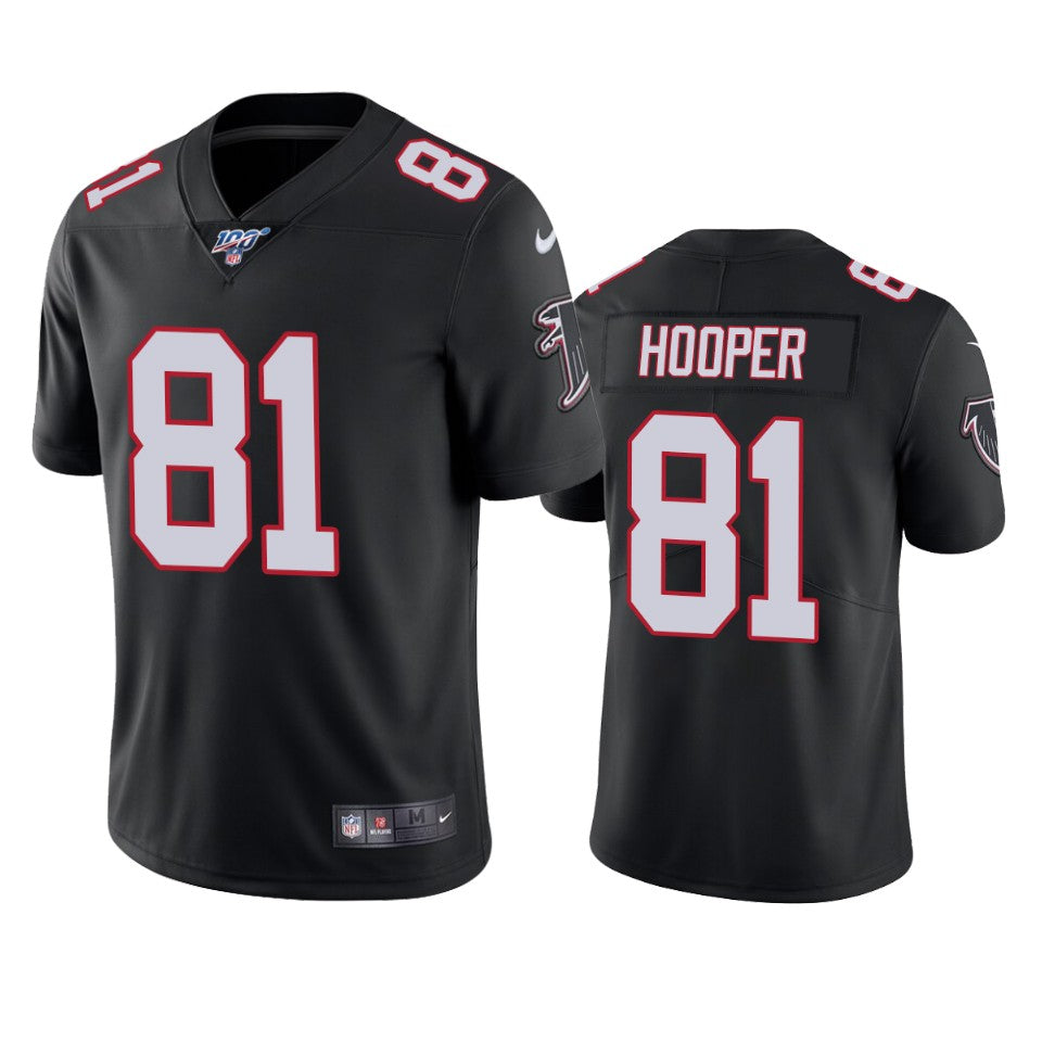 Atlanta Falcons Austin Hooper Black 100th Season Vapor Limited Jersey