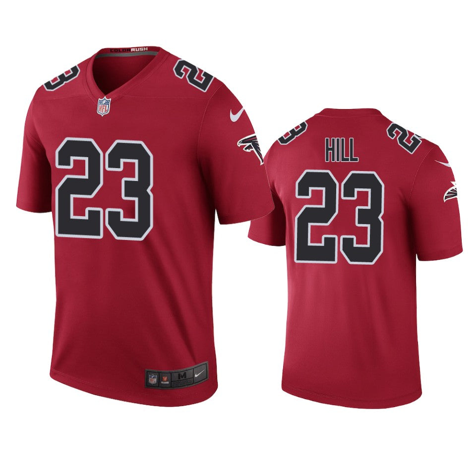 Atlanta Falcons Brian Hill Red Color Rush Legend Jersey