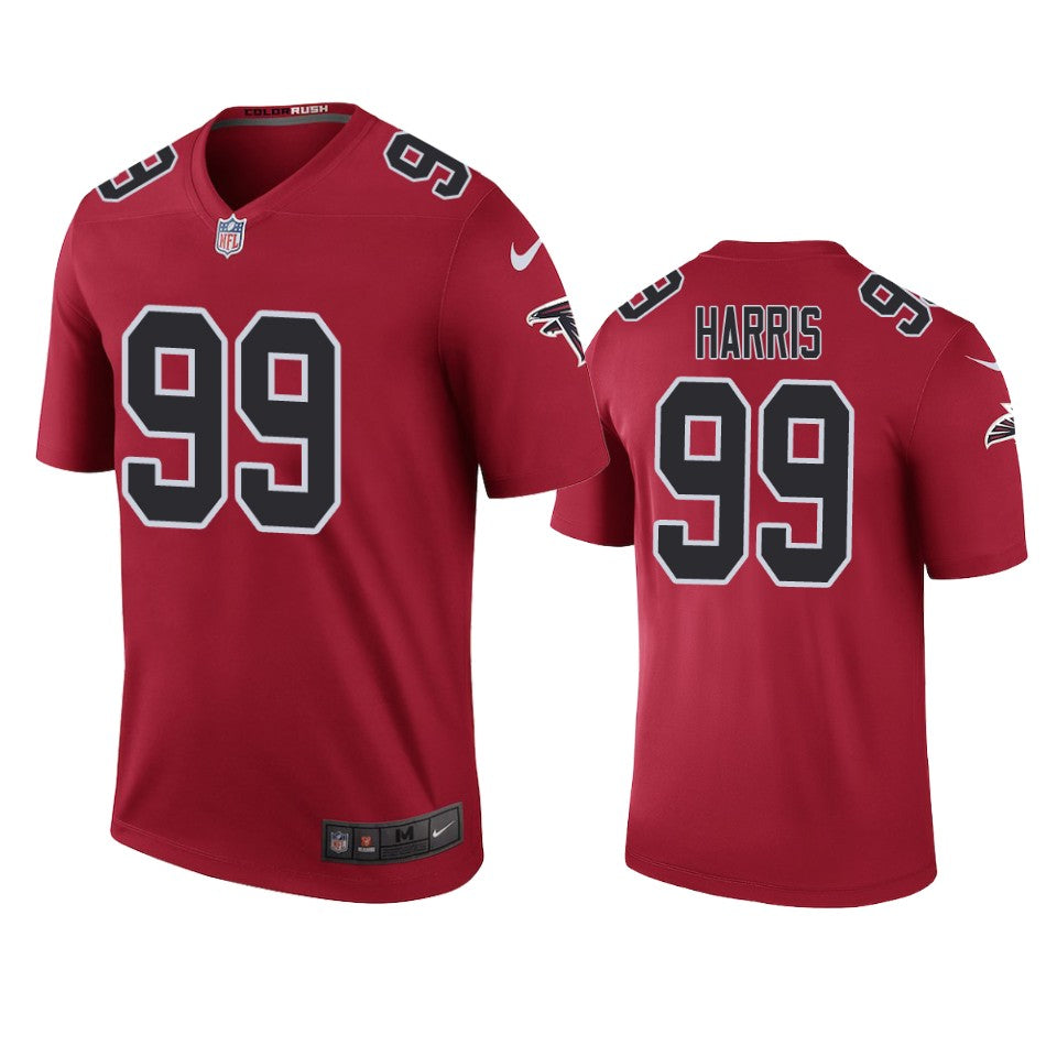 Atlanta Falcons Charles Harris Red Color Rush Legend Jersey