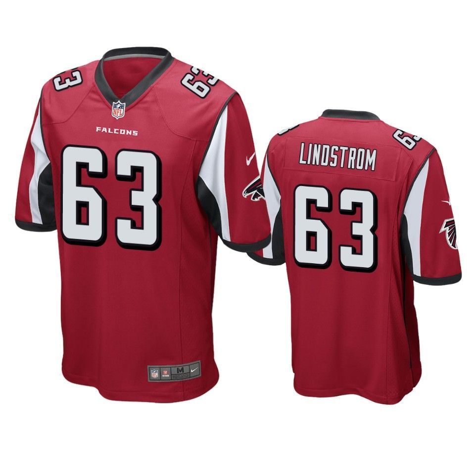 Atlanta Falcons Chris Lindstrom 2019 Nfl Draft Red Game Jersey