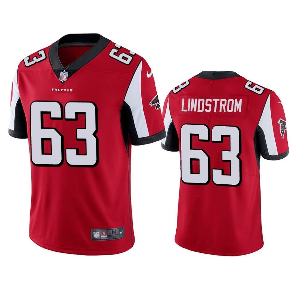 Atlanta Falcons Chris Lindstrom 2019 Nfl Draft Red Vapor Limited Jersey