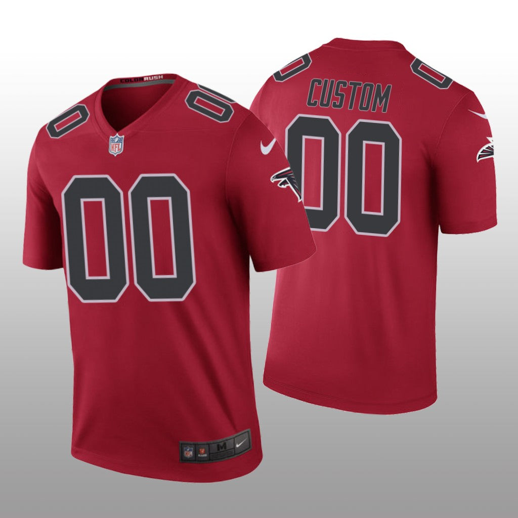 Atlanta Falcons Custom Nike Color Rush Red Jersey