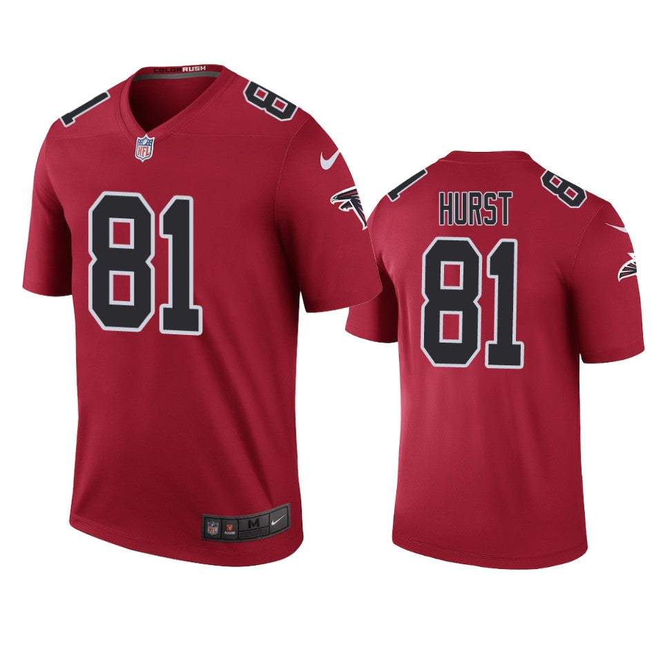 Atlanta Falcons Hayden Hurst Red Color Rush Legend Jersey