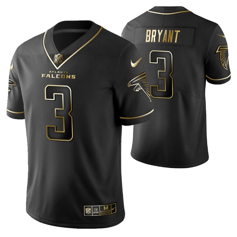 Atlanta Falcons Matt Bryant 3 2021 Nfl Golden Brandedition Black Jersey Gift For Falcons Fans