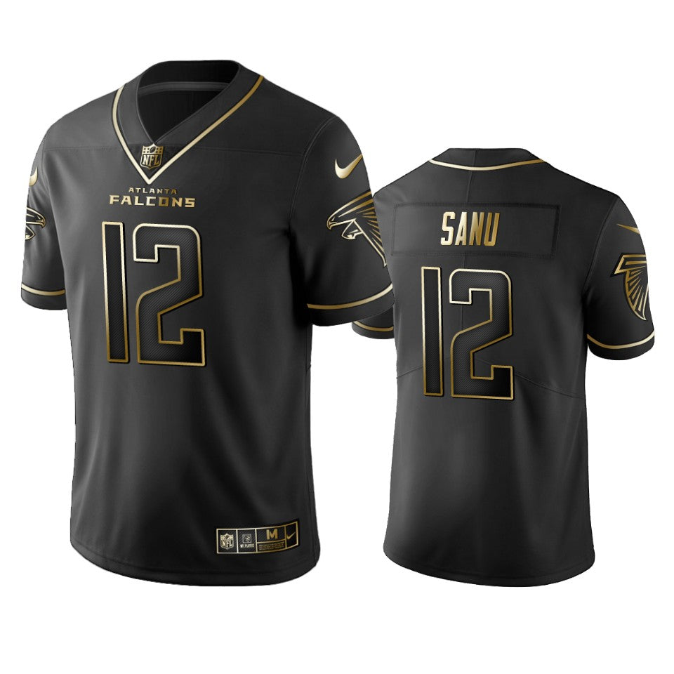 Atlanta Falcons Mohamed Sanu Black Golden Edition 2019 Vapor Untouchable Limited Jersey Mens