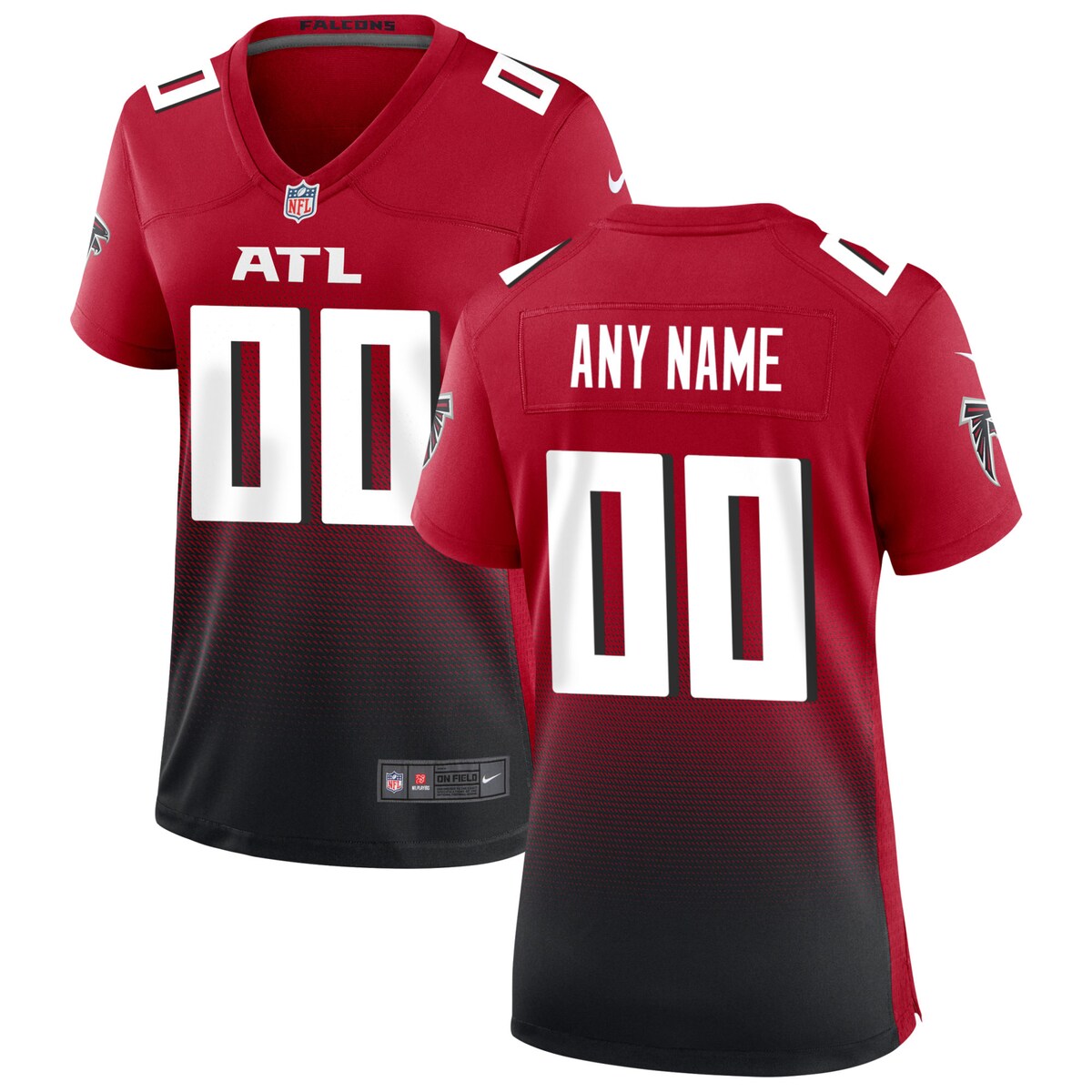 Atlanta Falcons Nike Womens Alternate Custom Game Jersey Red