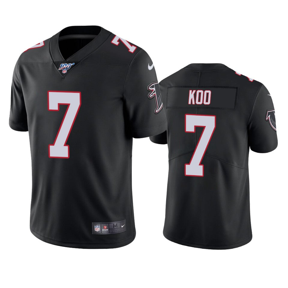 Atlanta Falcons Younghoe Koo Black 100th Season Vapor Limited Jersey