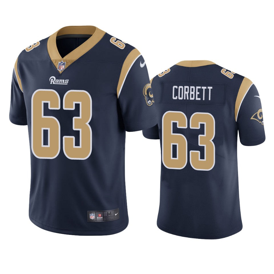 Austin Corbett Los Angeles Rams Navy Vapor Limited Jersey