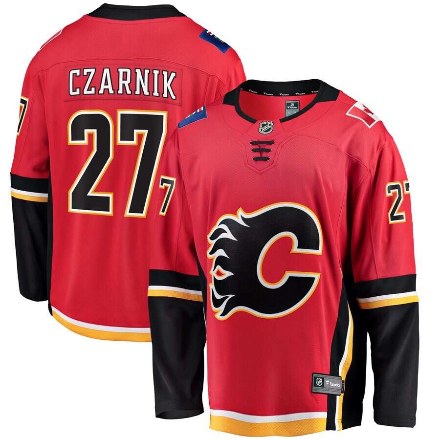 Austin Czarnik Calgary Flames Fanatics Branded Home Breakaway Player Jersey Red