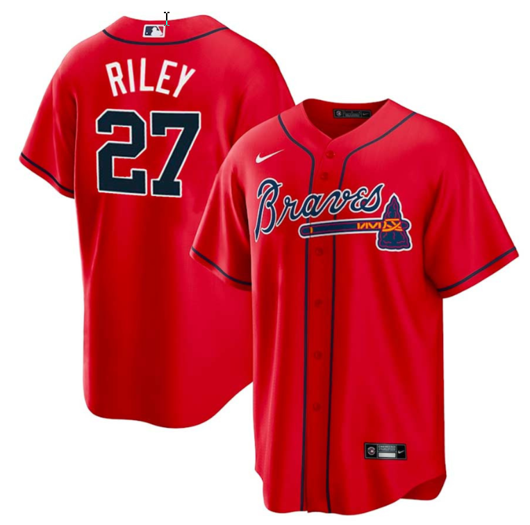 Austin Riley Atlanta Braves Red Jersey All Stitched