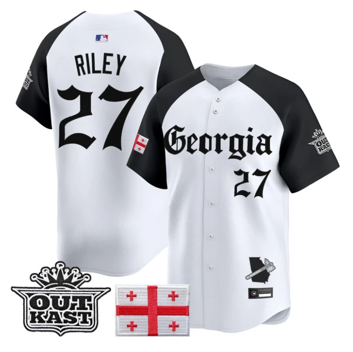 Austin Riley Jersey #27 Atlanta Braves Georgia Outkast Gothic Stitched