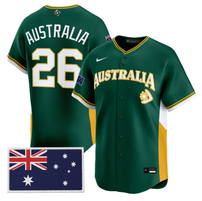 Australia Jersey #26 Team Australia 2026 World Baseball Stitched