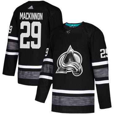 Avalanche 29 Nathan Mackinnon Black Authentic 2019 All star Stitched Hockey Jersey