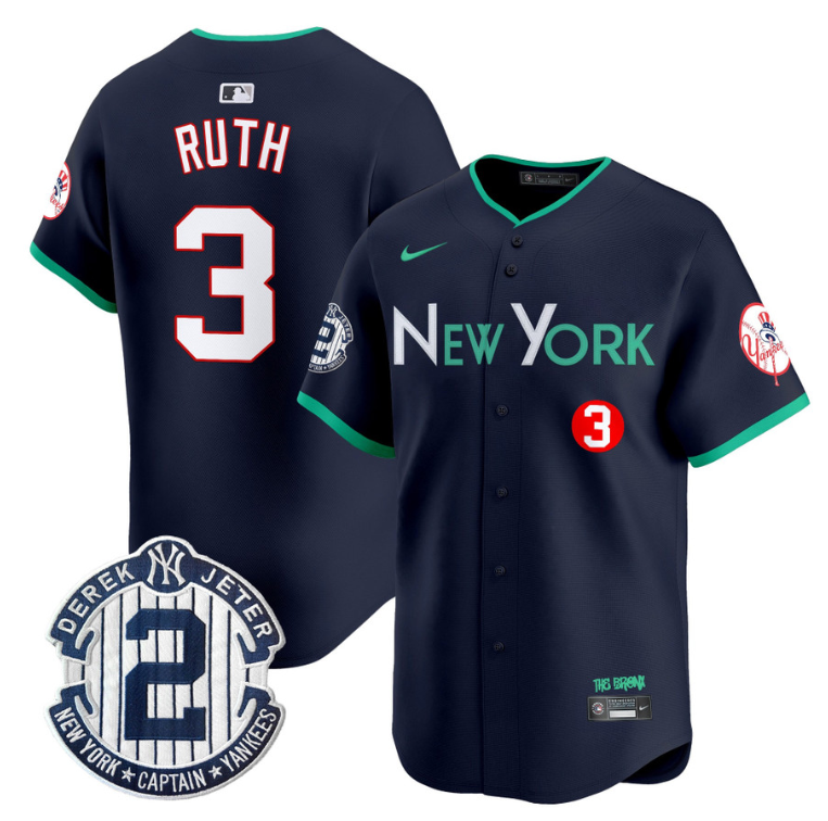Babe Ruth Jersey #3 New York Yankees City Connect Vapor Premier Limited Stitched