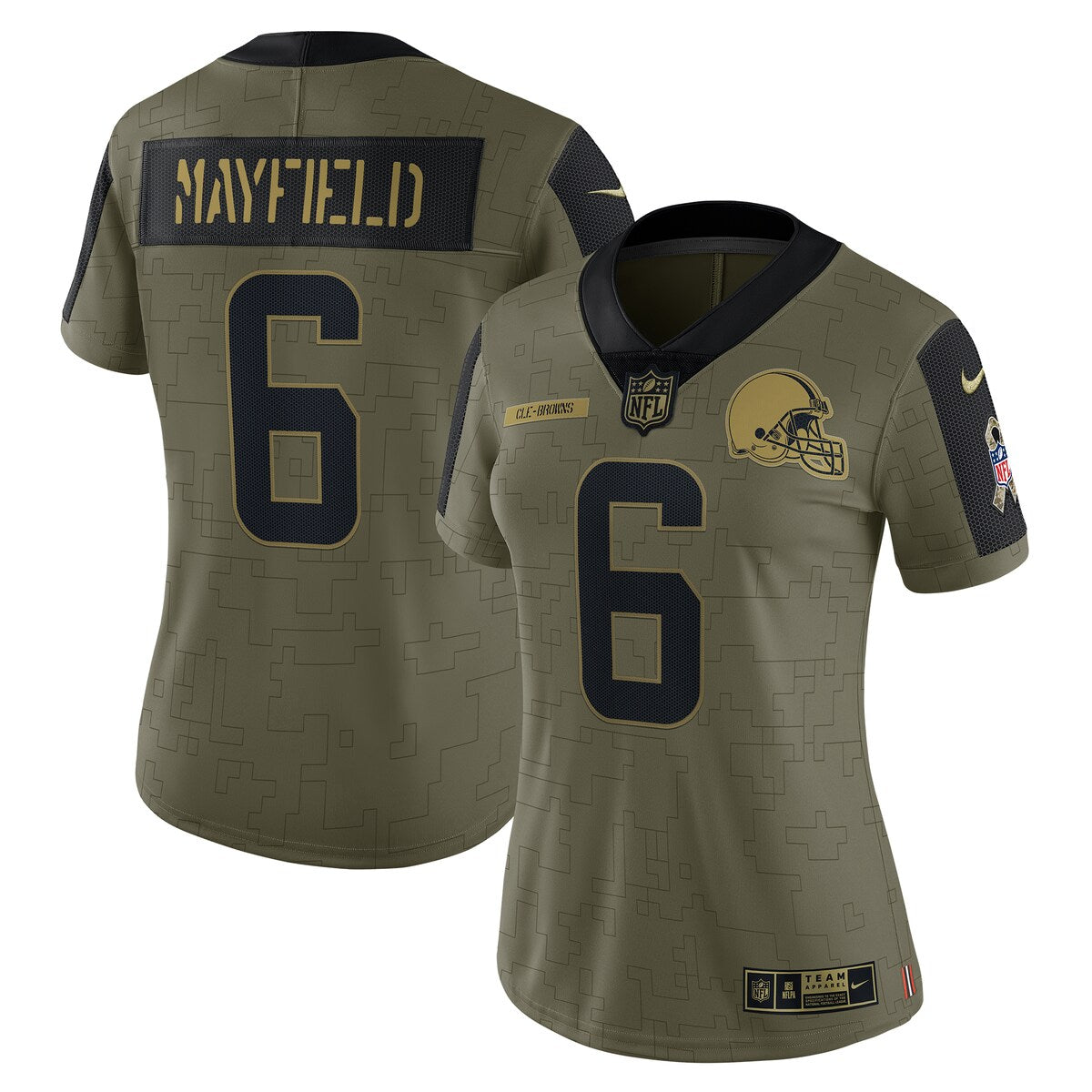 Baker Mayfield Cleveland Browns Nike Womens 2021 Salute To Service Limited Player Jersey Olive