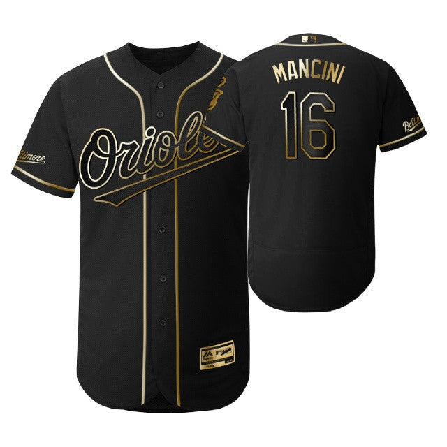 Baltimore Orioles 16 Trey Mancini Mlb 2019 Golden Brandedition Black Jersey Gift For Orioles Fans