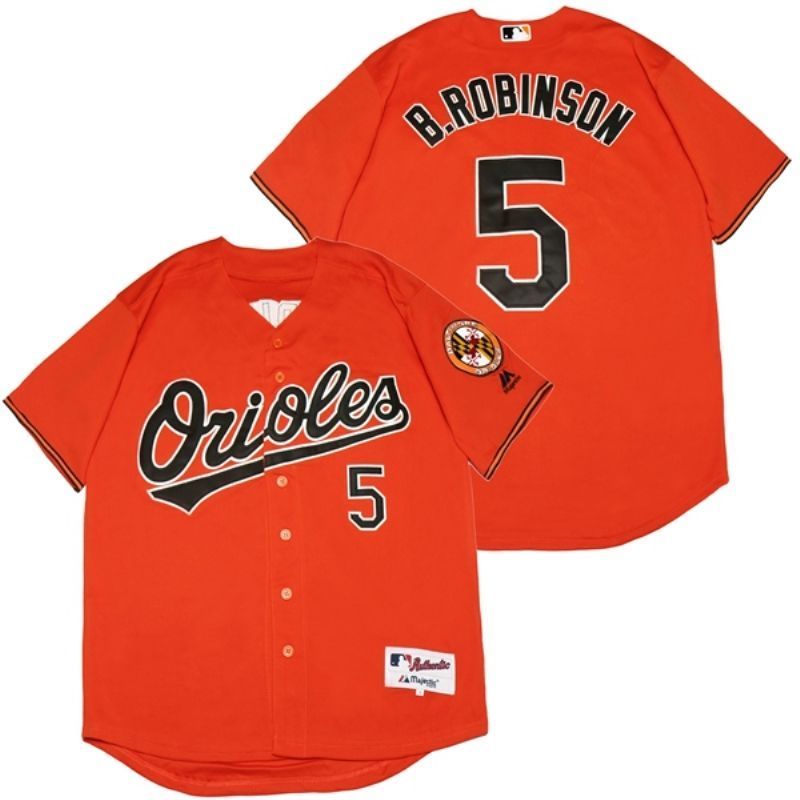 Baltimore Orioles Brooks Robinson 5 2020 Mlb Orange Jersey