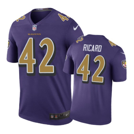 Baltimore Ravens 42 Patrick Ricard Nike Color Rush Purple Jersey