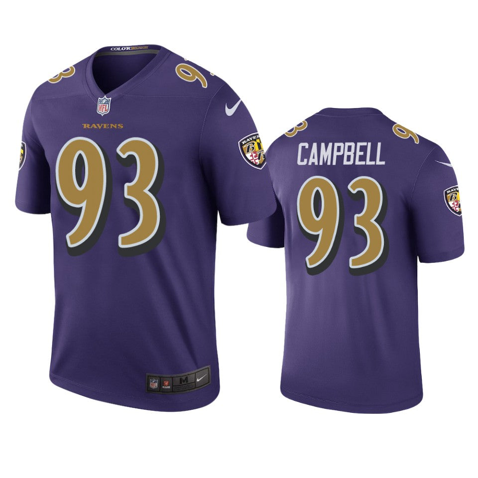 Baltimore Ravens Calais Campbell Purple Color Rush Legend Jersey