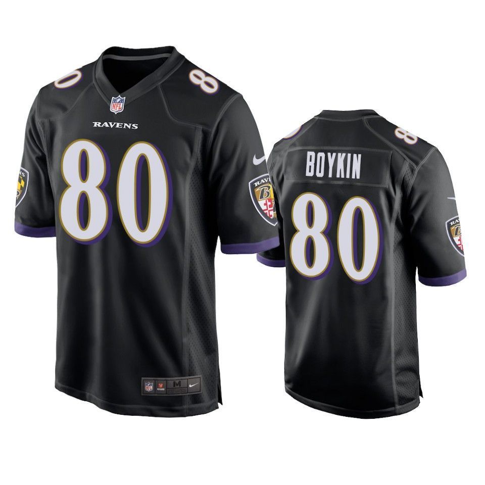 Baltimore Ravens Miles Boykin 2019 Nfl Draft Black Game Jersey