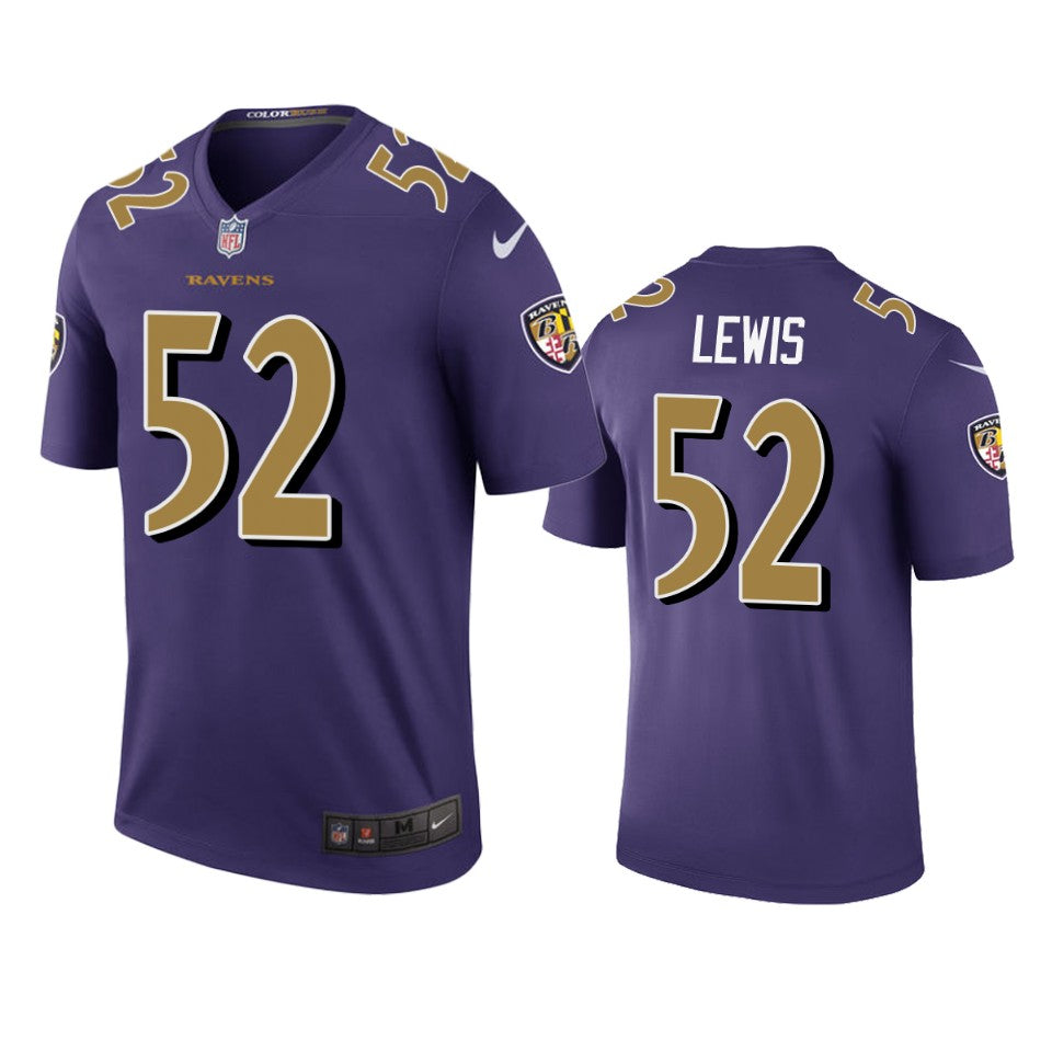 Baltimore Ravens Ray Lewis Purple Color Rush Legend Jersey