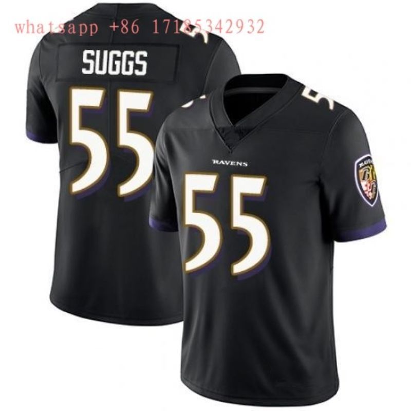 Baltimore Ravens Terrell Suggs 55 2020 Nfl Black Jersey Jersey