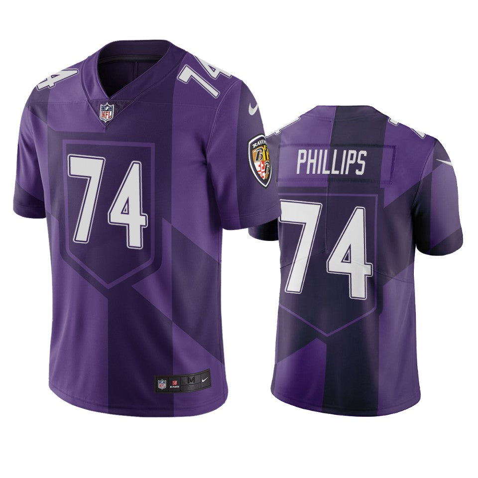 Baltimore Ravens Tyre Phillips Purple City Edition Vapor Limited Jersey