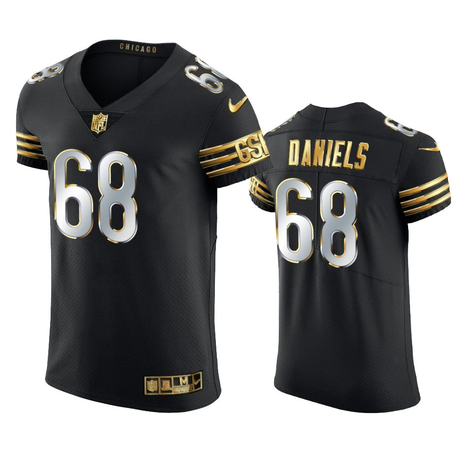 Bears James Daniels Golden Edition Black Vapor Elite Jersey
