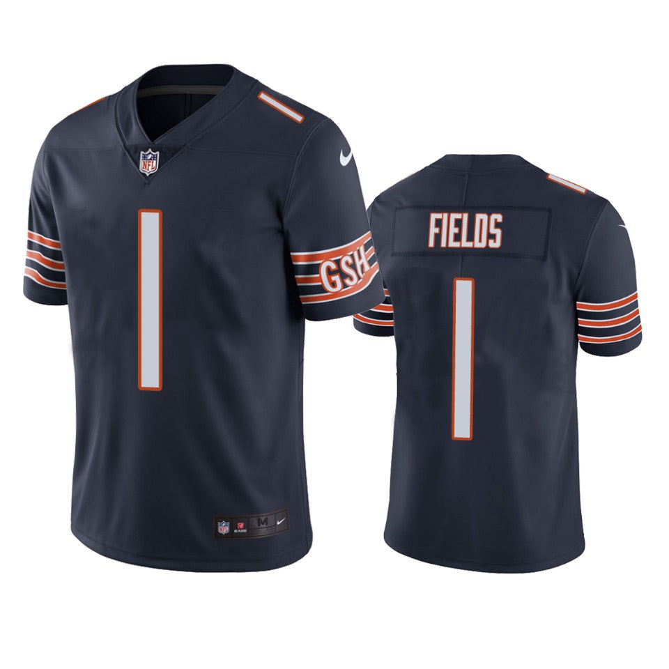Bears Justin Fields 2021 Nfl Draft Navy Vapor Limited Jersey
