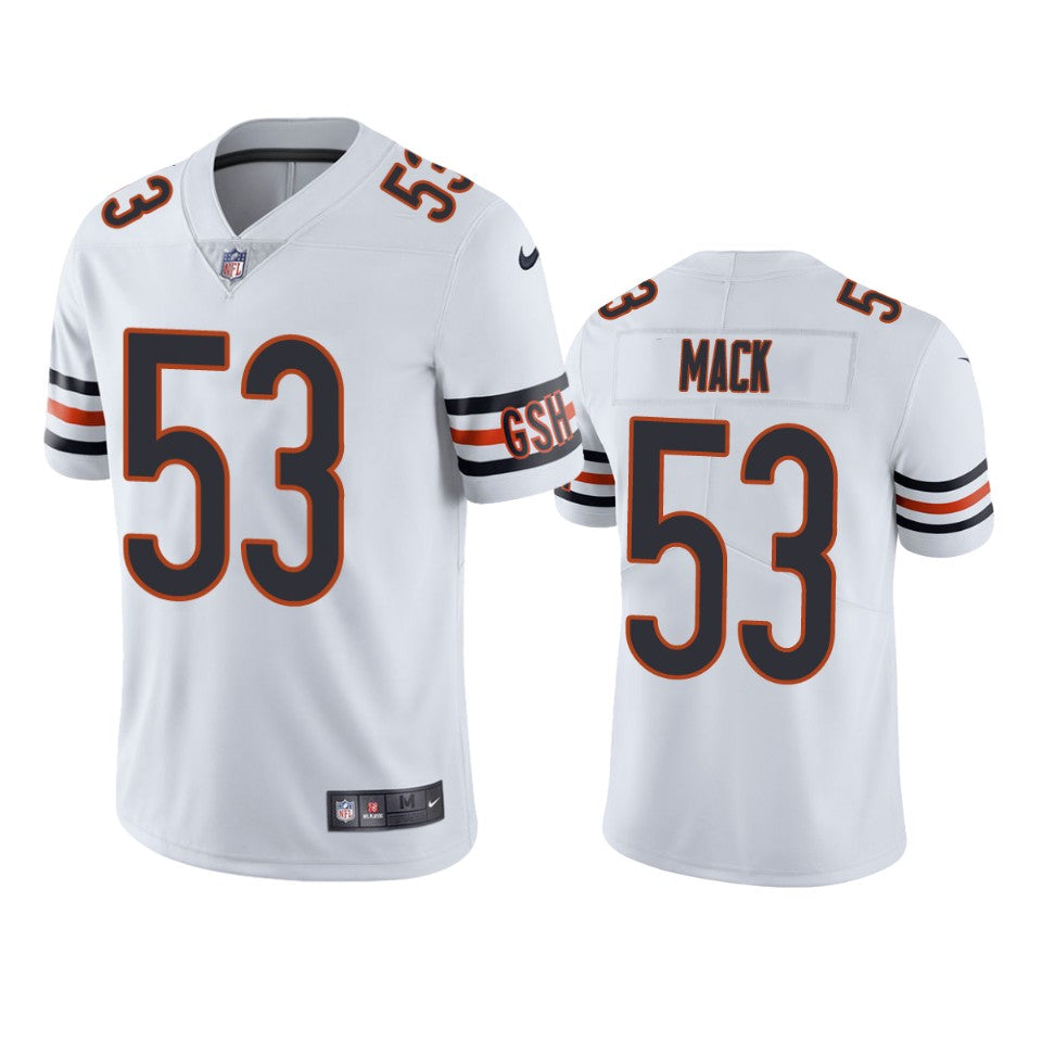 Bears Ledarius Mack Vapor Limited White Jersey