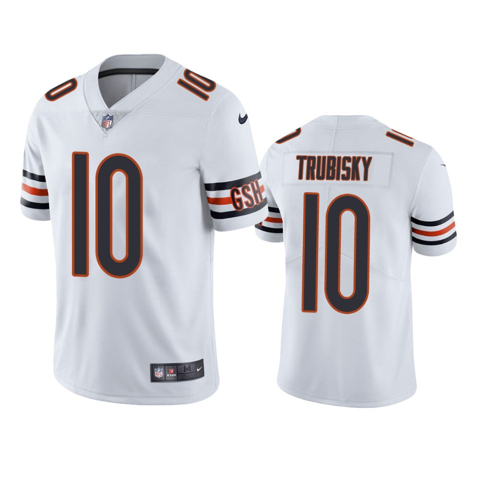 Bears Mitchell Trubisky Vapor Untouchable Limited White Jersey Mens