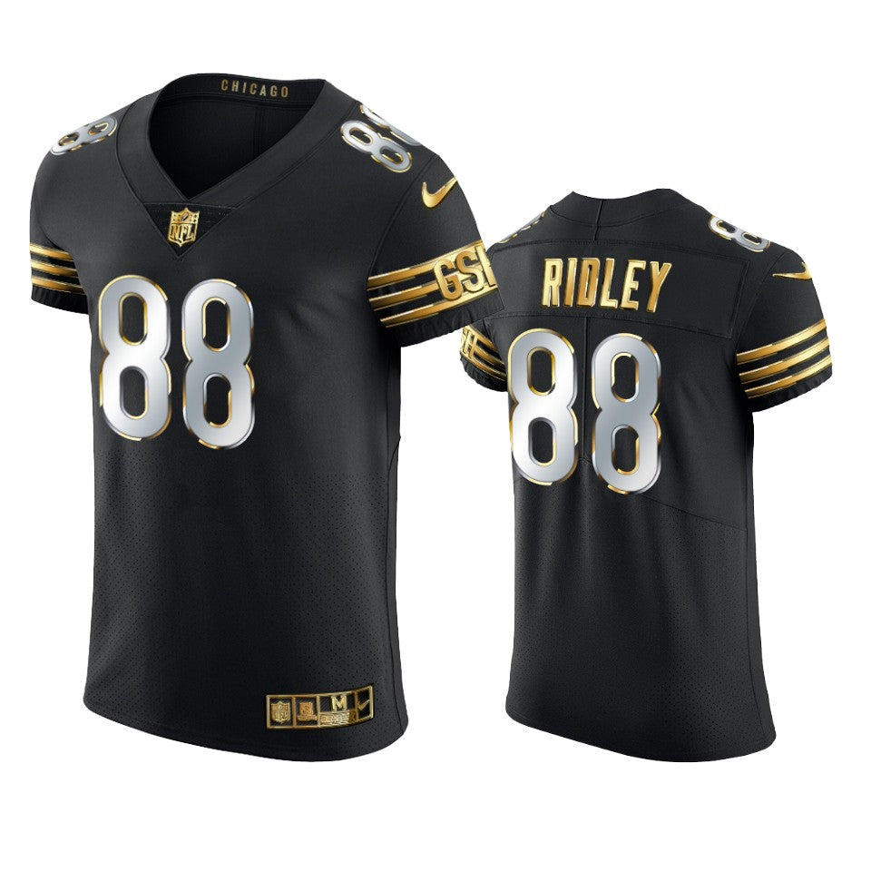 Bears Riley Ridley Golden Edition Black Vapor Elite Jersey