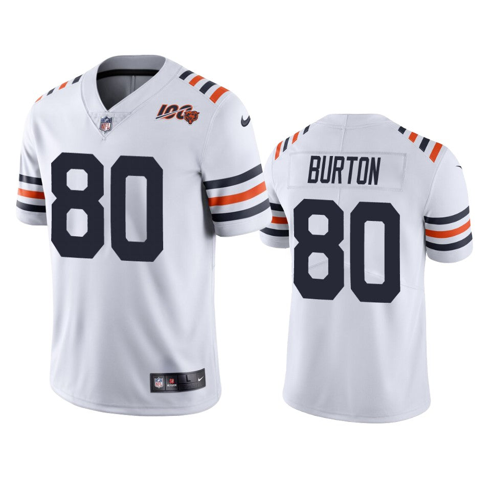 Bears Trey Burton White 100th Season Alternate Classic Limited Jersey