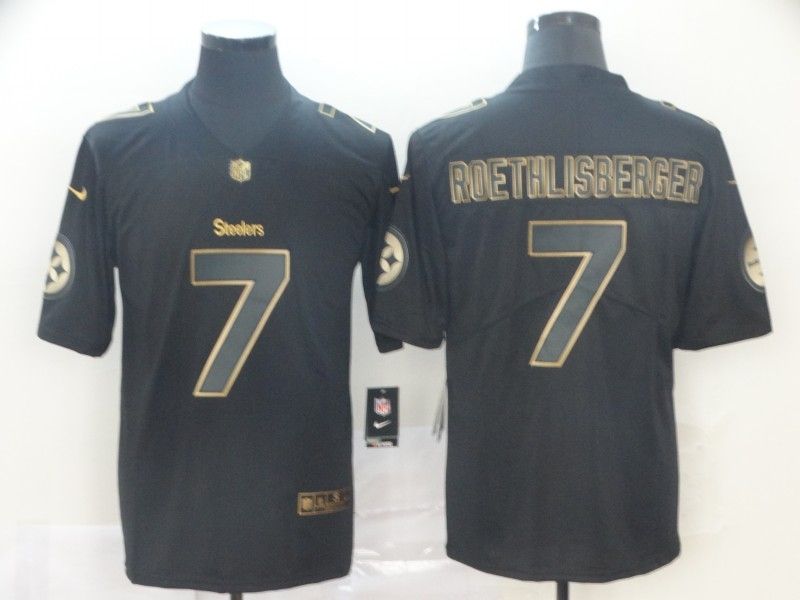 Ben Roethlisberger 7 Pittsburgh Steelers Nfl Explosion Legendary Gold Black Jersey