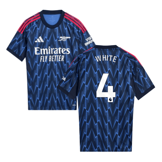 Ben White #4 Arsenal 2025-26 Away Men Jersey Blue