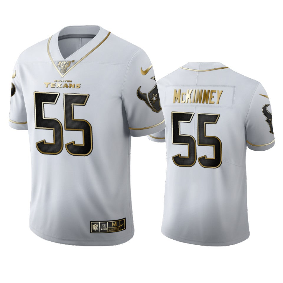 Benardrick Mckinney Texans White 100th Season Golden Edition Jersey